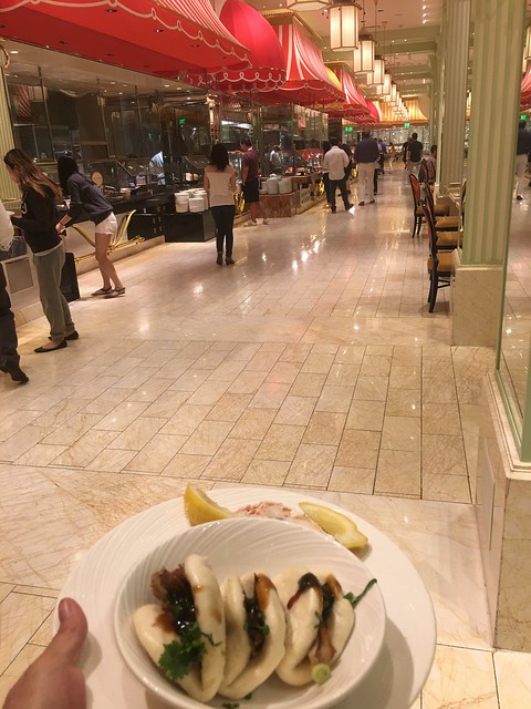 The Buffet, duck crepes