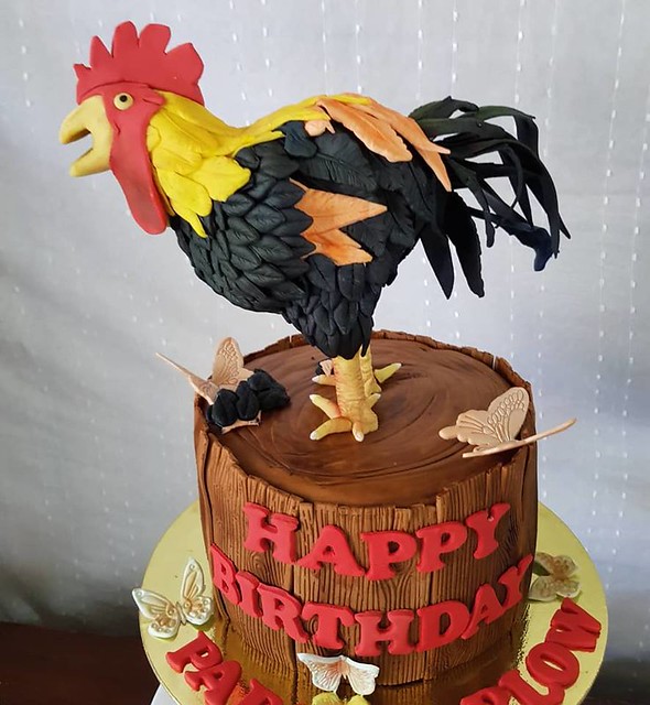 Rooster Cake by Cupkeyk N Art
