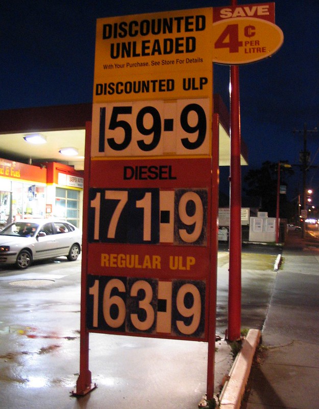 Petrol prices, May 2008