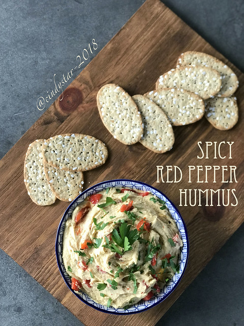 spicy red pepper hummus