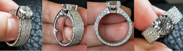 歡迎光臨 訂做飾品來聊聊是作品成功的開始，莫桑鑽寶求婚戒指鑽戒克拉鑽石925銀包厚白金鑲高碳鑽媲美真鑽肉眼難辨$2290元起