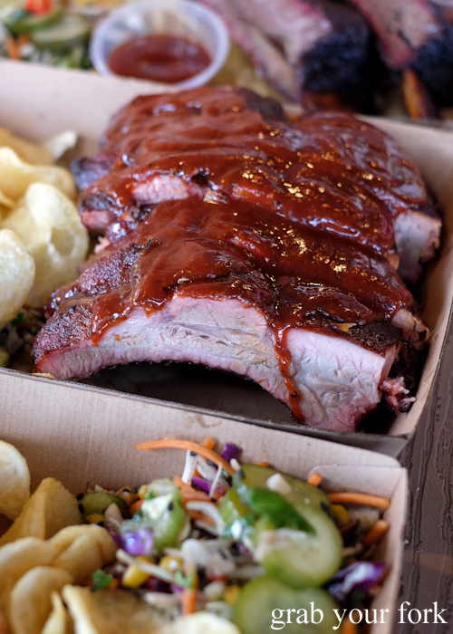 Pork ribs at Black Bear BBQ in Blacktown Sydney