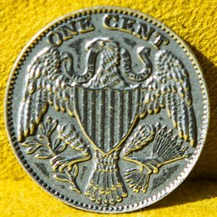 Washington cent replica reverse