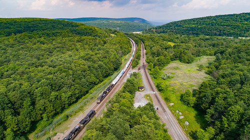 drone nspittsburghline nsi1m newportagerailroad newportagetunnel norfolksouthern theslide tunnelhill aerial aerialphotography dronephotography i1m overlook railroad trains tunnel