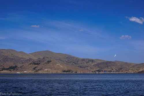 travel peru sky cloud andes altiplano titicaca puno mountains nature landscape water wave lake seagull bird