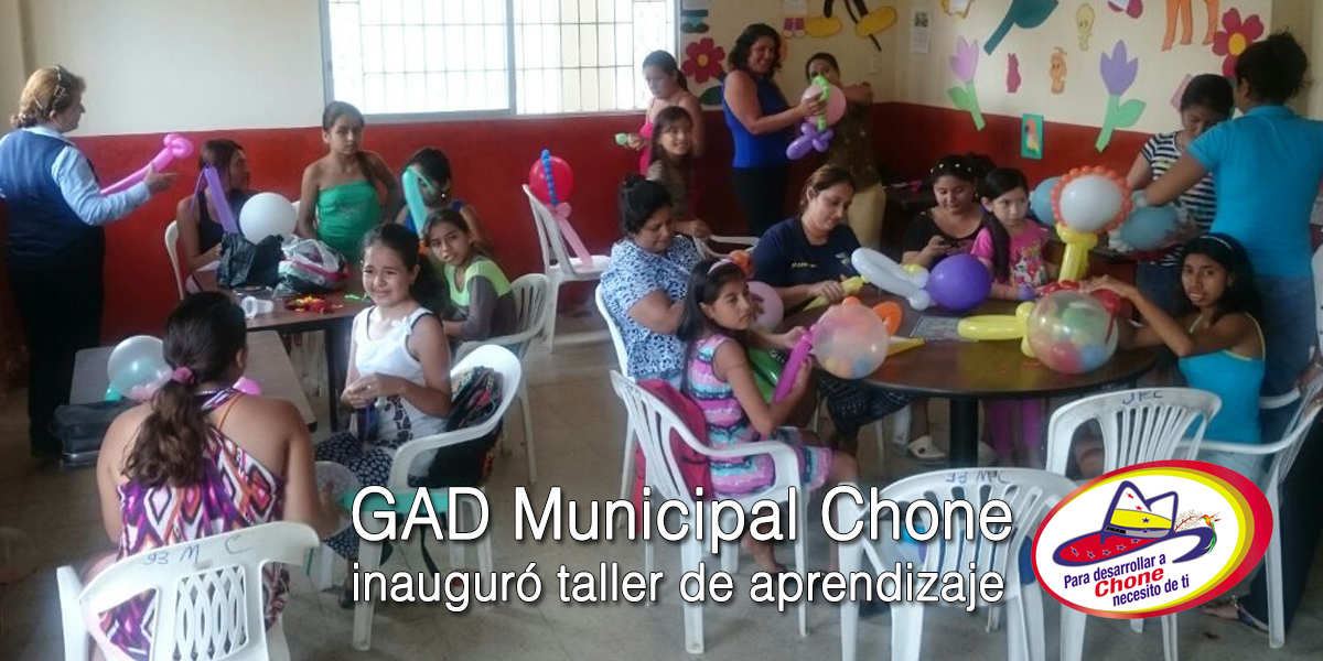 GAD Municipal Chone inaugurÃ³ taller de aprendizaje