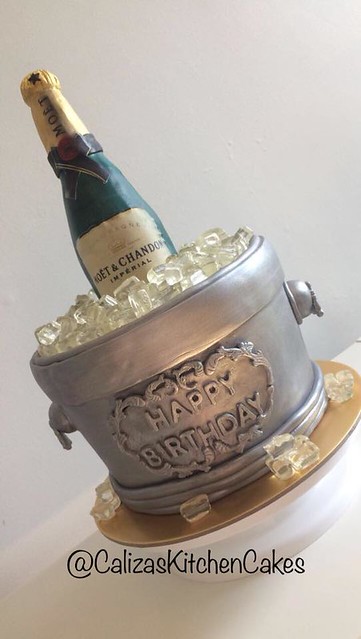 Champagne on Ice Bucket Cake by Carla E Silva