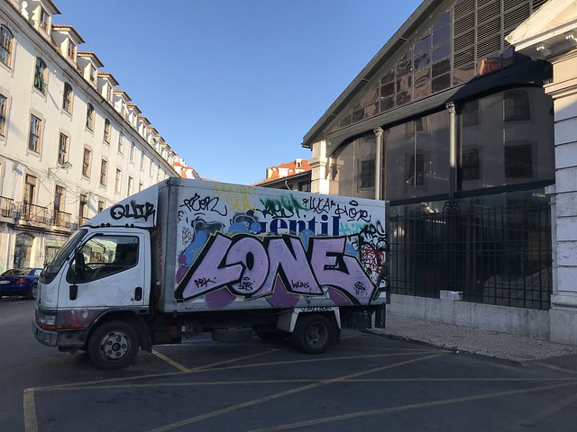 portugal june 17 2018 242 van with graffiti