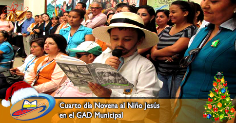 Cuarto día Novena al Niño Jesús en el GAD Municipal