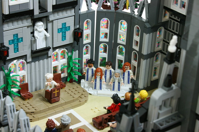 LEGO " Catholic church " diorama.