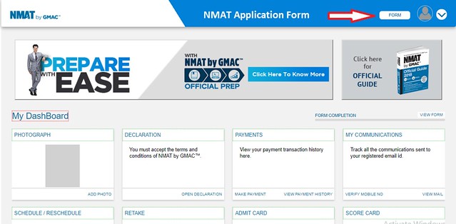 NMAT application form