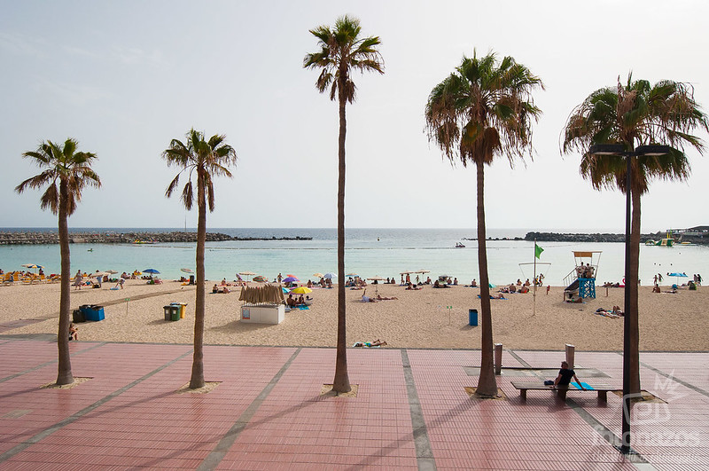 Playa de Amadores al sur de Gran Canaria