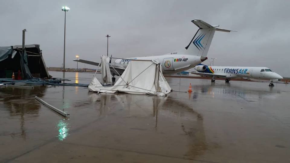 L'Aéroport International Blaise Diagne submergé par les fortes pluies, des avions cloués au sol et même détruits (3)