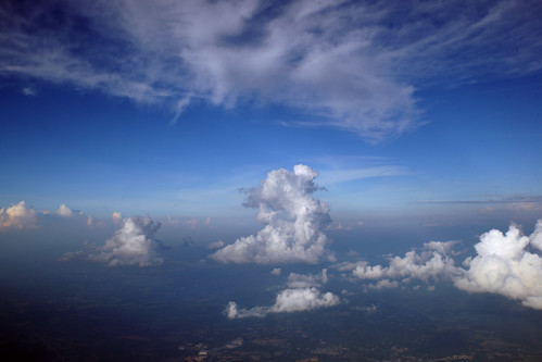 skyscape summer northamerica clouds aerial cumulus cirrus