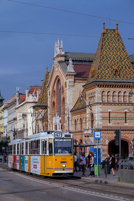 Tram Transport at the Great Market Hall (Nagycsarnok)