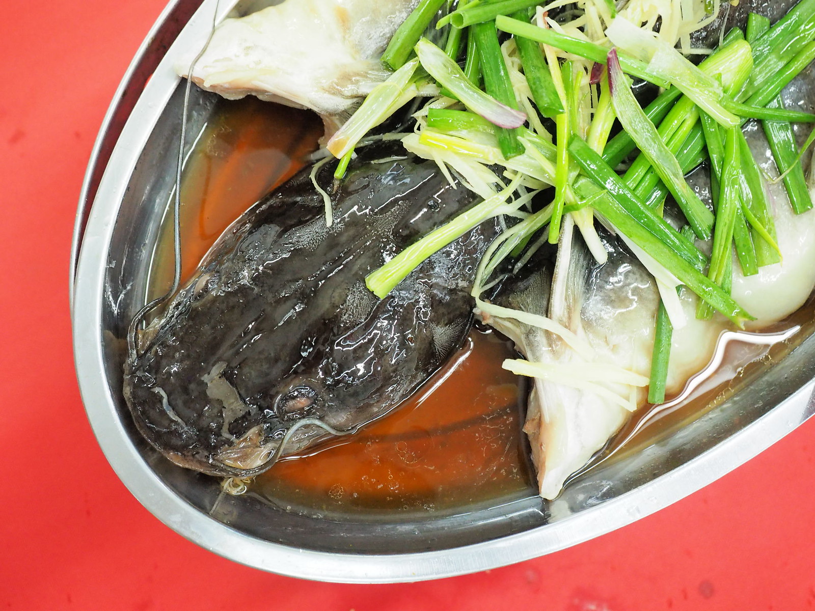 Steam Patin Fish at Pangkor Village Seafood, Taman Megah