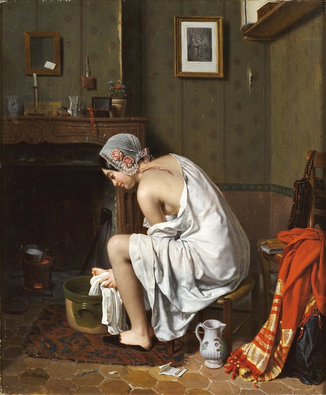 Jean-Alphonse Roehn - Jeune femme a sa toilette