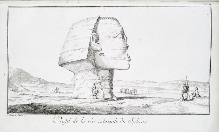 The Great Sphinx of Giza in Frederic Louis Norden's, Voyage d'Égypte et de Nubie (1755).
