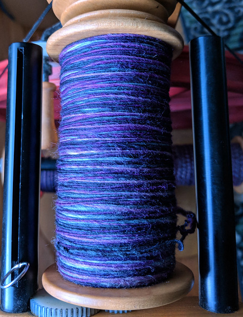 Tour de Fleece 2018 Day 2 - Into The Whirled Polwarth Silk Blended Top in 221b Colorway 2nd Singles - Finished