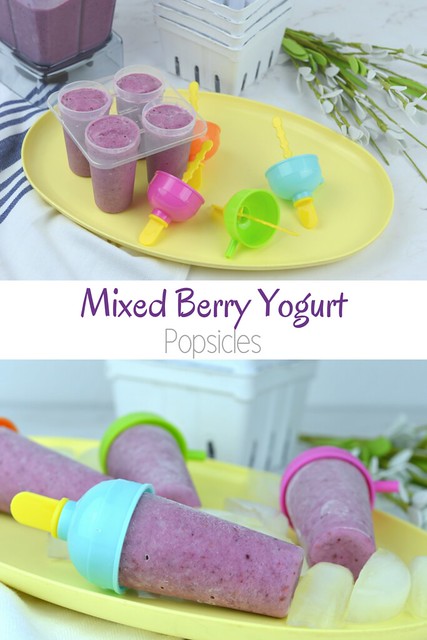 Mixed Berry Yogurt Popsicles