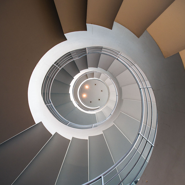 Abstract spiral staircase