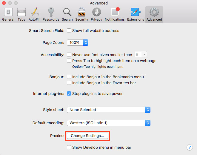 Step 2 how to use SOCKS5 proxies in Safari browser