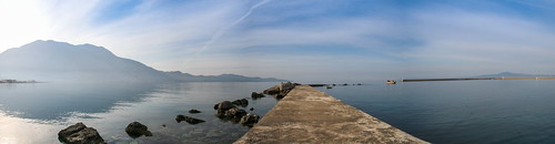 panorama panoramic kalamata messinia sea water promenade cloudscape greece city cityscape landscape bay sky