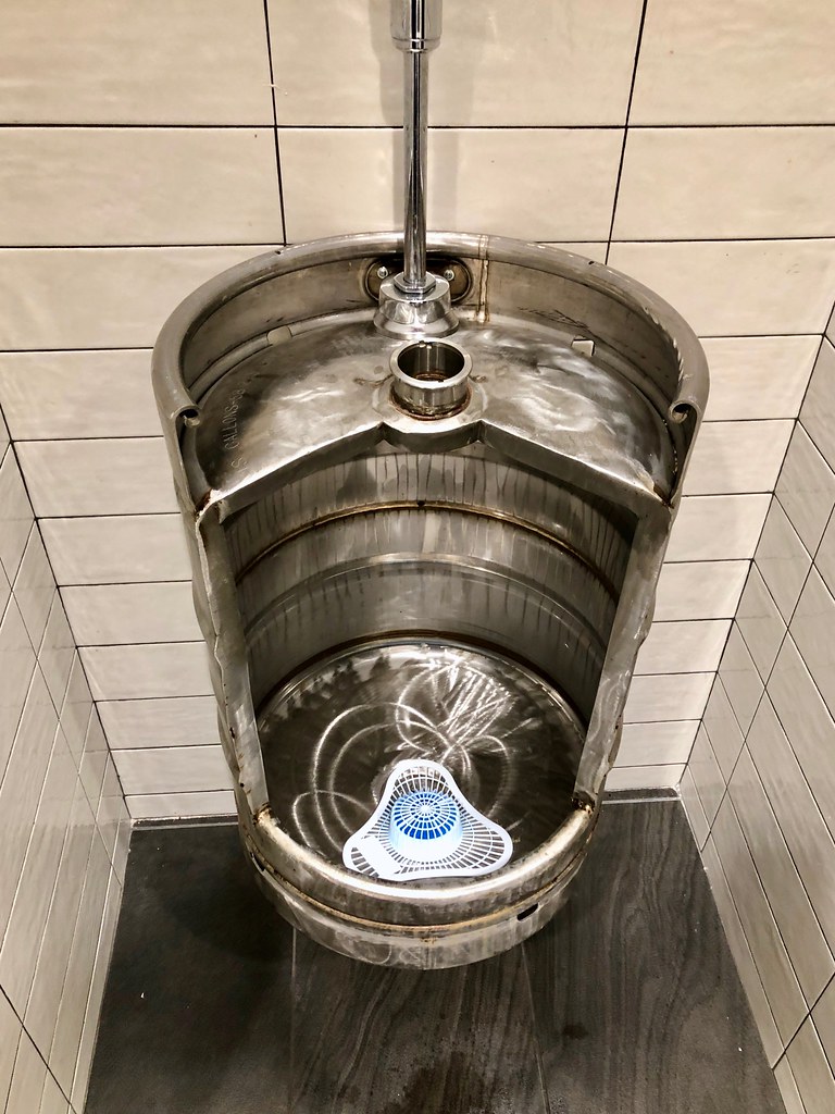 Beer Keg Urinal at Mathews Brewing Company