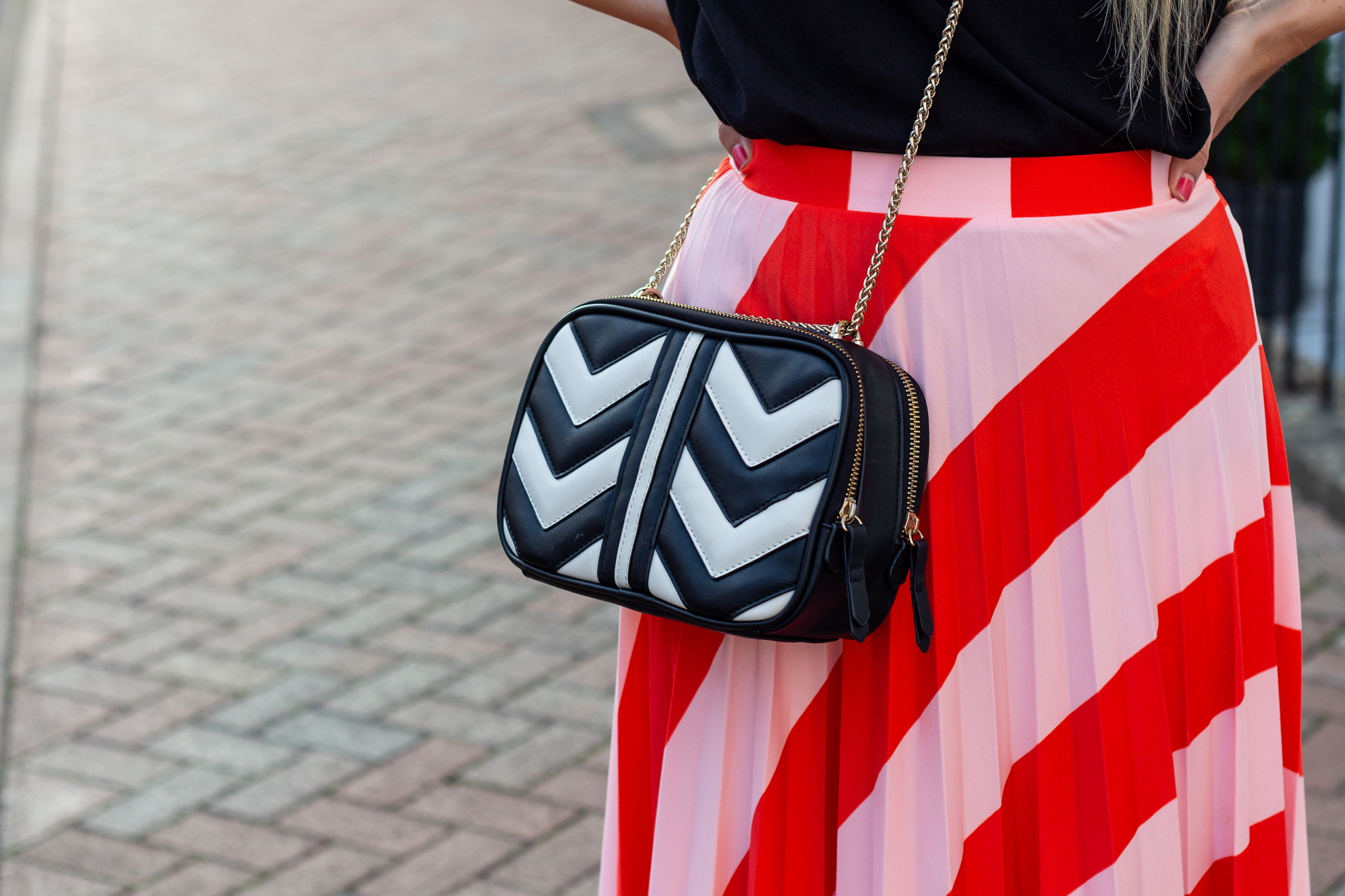 pink stripe midi skirt-12