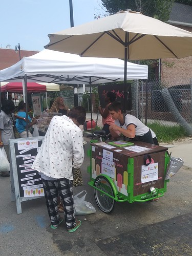 A locally made popsicle vendor at the Petworth Farmers Market