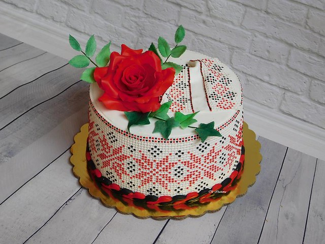 Bulgarian Rose Cake by Оля Иванова of Sugar Art Cookies