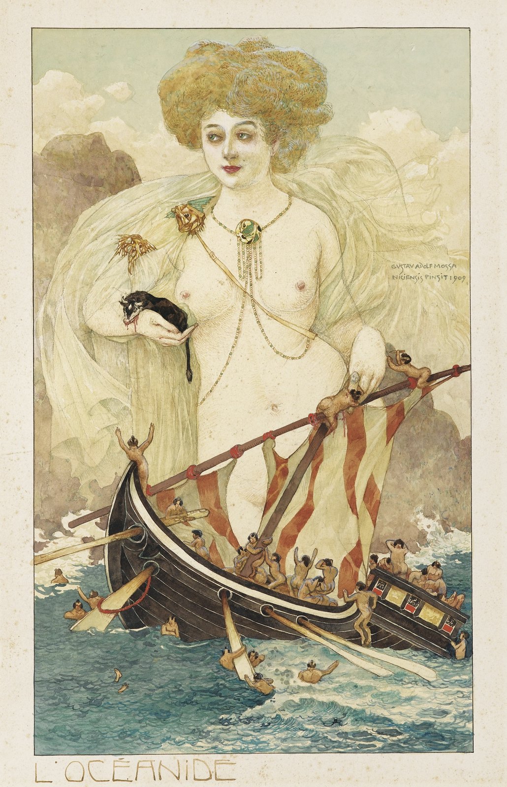 Gustave Adolf Mossa - Sea Nymph, 1909