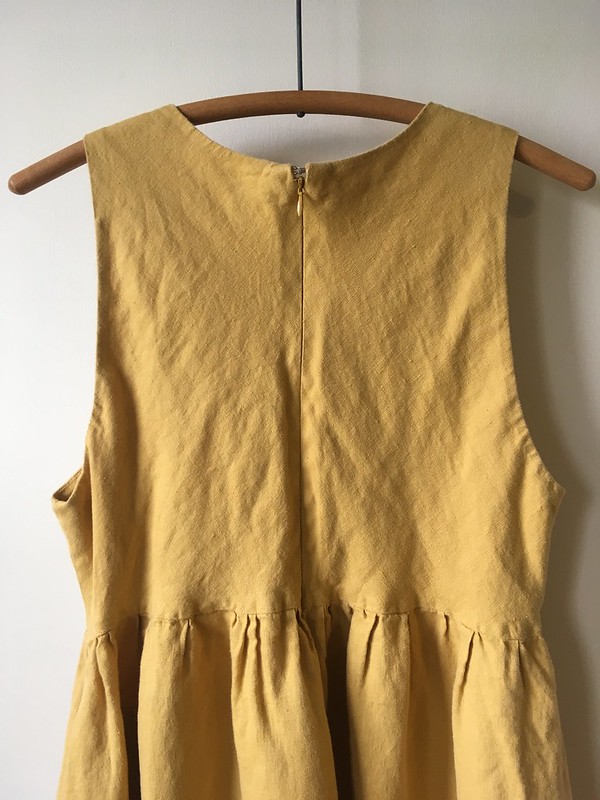 A Summer Dress:  McCall's 7774 in Yellow Linen