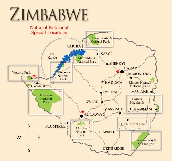 Parques Nacionales de Zimbabwe: resumen y datos varios - BOTSWANA, ZIMBABWE Y CATARATAS VICTORIA: Tras la Senda de los Elefantes (1)