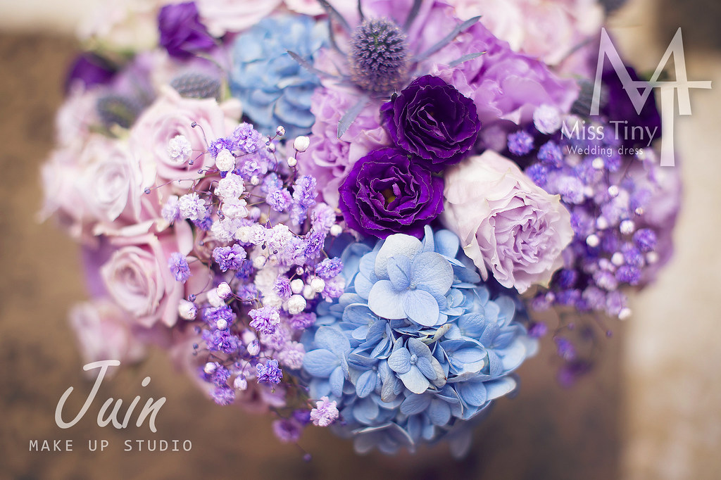 “紫色捧花,新娘捧花,粉紫色捧花,藍紫色捧花”