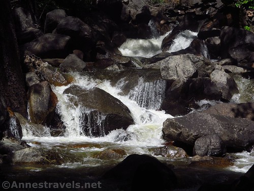 Waterfalls in Bridal Veil Creek, along the trail to Bridal Veil Falls, Yosemite National Park, California