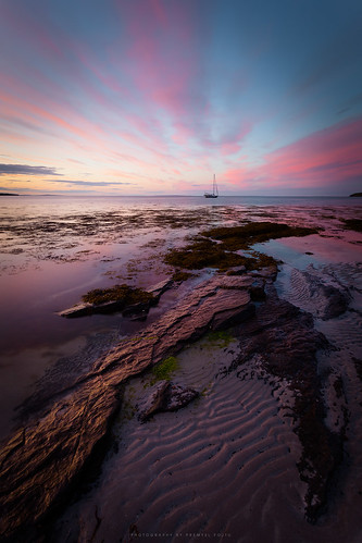 twilight dusk colours pink seascape landscape orkney longexposure