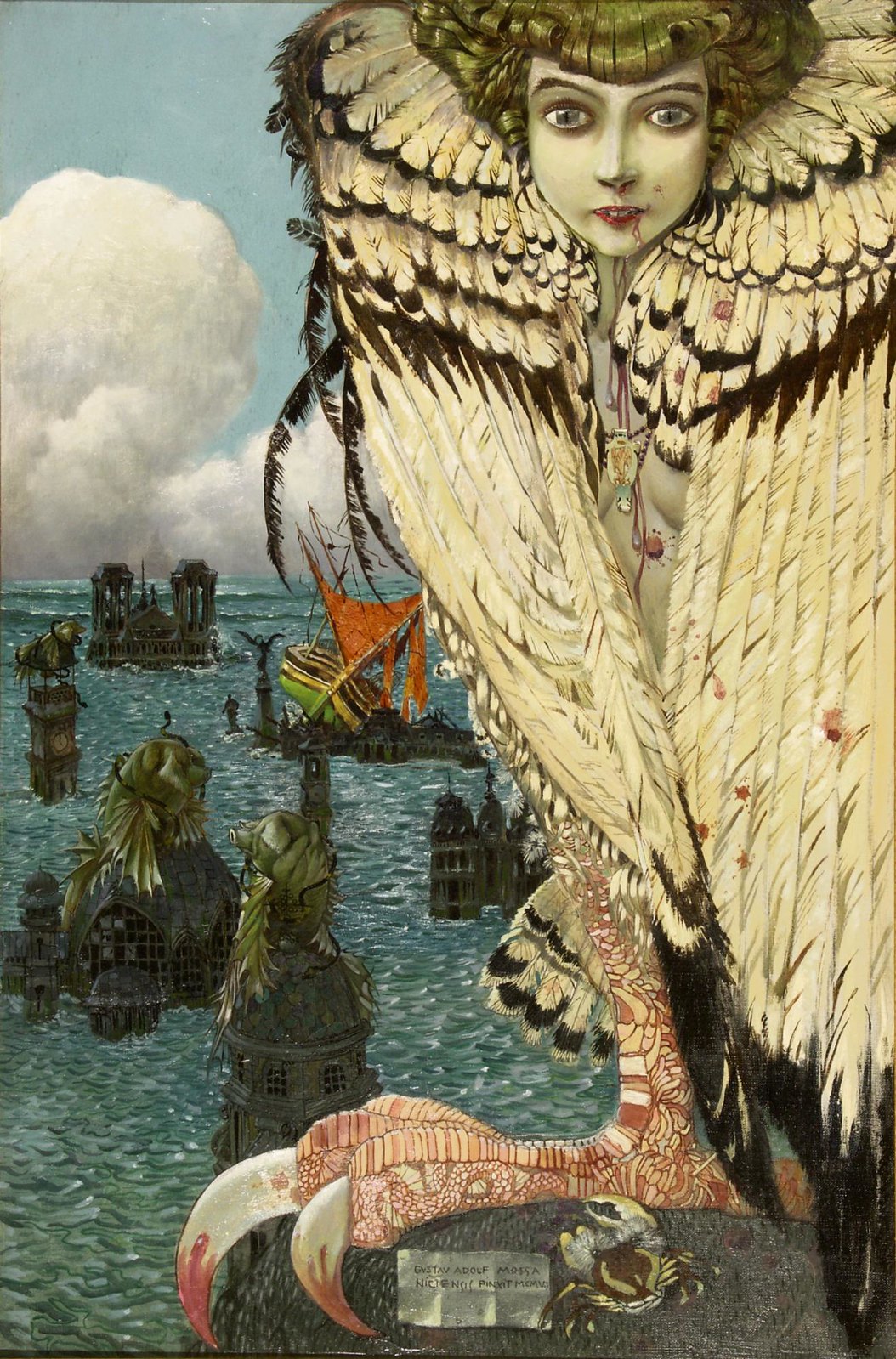 Gustave Adolf Mossa - Satiated Siren, 1905
