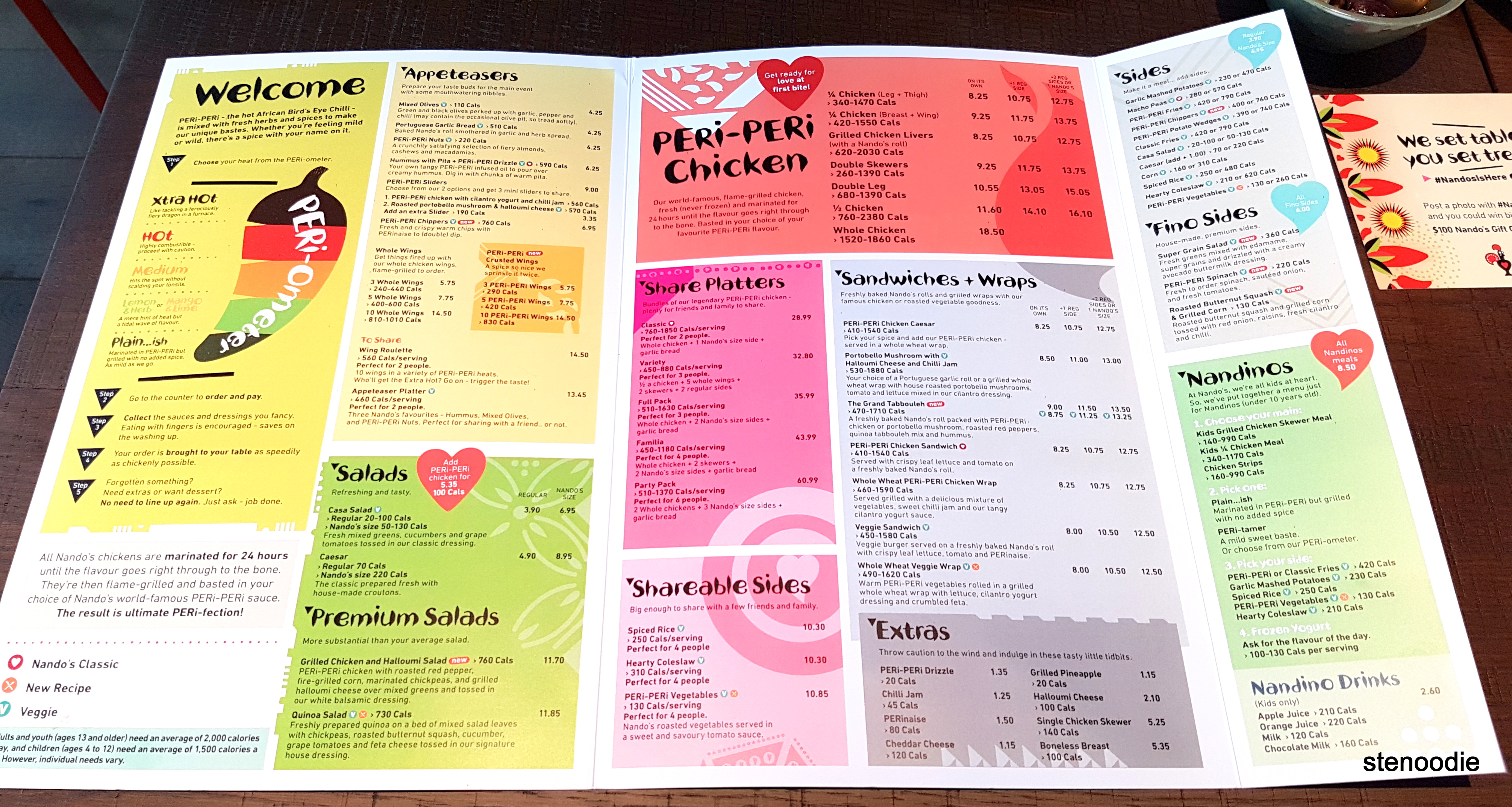  Nando's Markham menu and prices