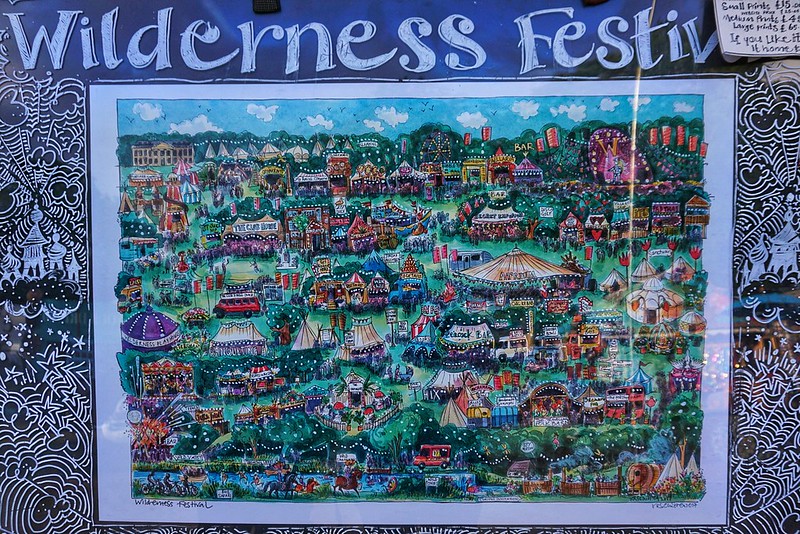 A hand drawn poster of Wilderness Festival