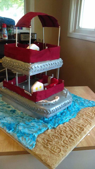 Pontoon Boat Cake by Shannan Tillman Blackmon of Neat sweets specialty cakes and cupcakes