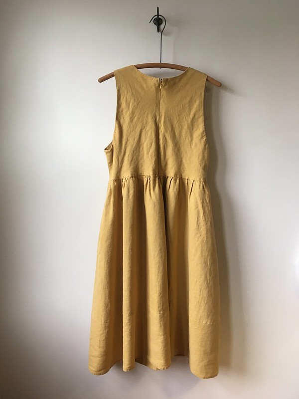 A Summer Dress:  McCall's 7774 in Yellow Linen