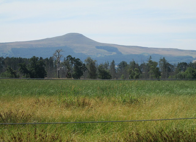 East Lomond and fields from estate