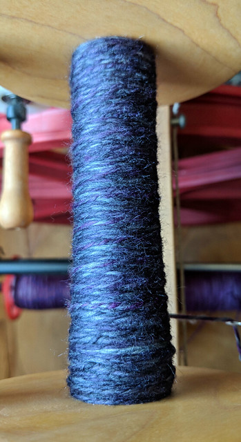 Tour de Fleece 2018 Day 3 - Into The Whirled Polwarth Silk Blended Top in 221b Colorway Plying 1
