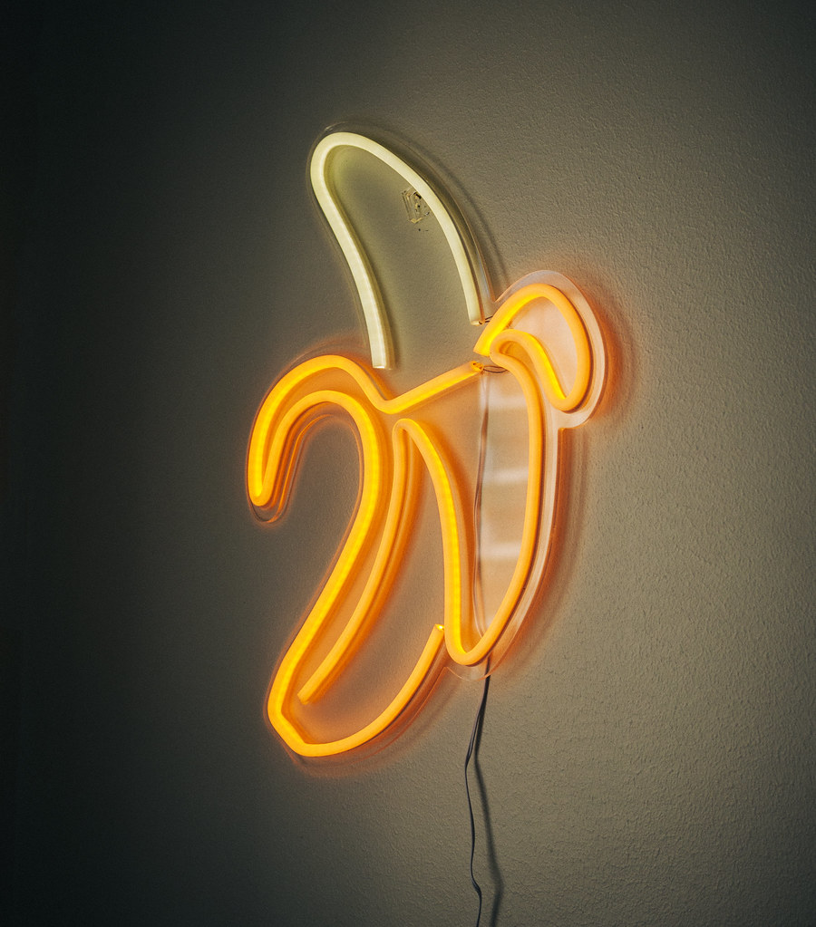neon banana lamp
