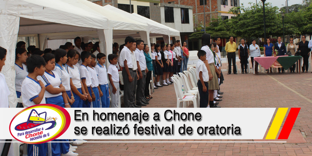 En homenaje a Chone se realizÃ³ festival de oratoria
