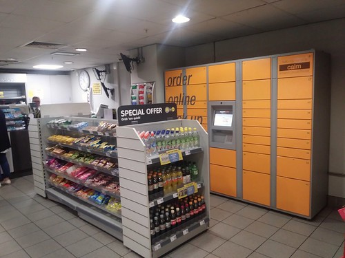 Amazon pick up center in a Merseyrail ticket office