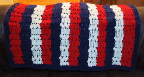 Red White & Blue Lapghan