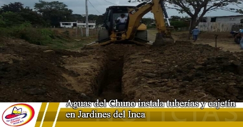 Aguas del Chuno instala tuberÃ­as y cajetÃ­n en Jardines del Inca