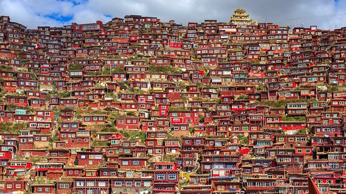 Larung Gar, Tibetan Buddhist city in Sichuan, China by Valerian Guillot